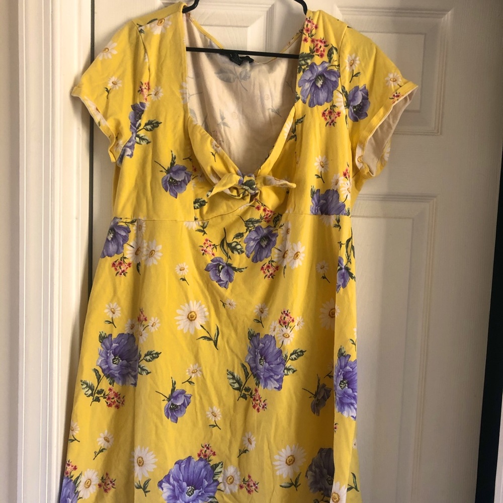 Forever 21 Yellow Floral Sundress